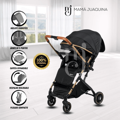 COCHE TRAVEL SYSTEM BABY EVO NEGRO MALETA LUJO