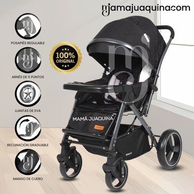 COCHE CUNA BABY CRAFT PARMA NEGRO LUJO BABY