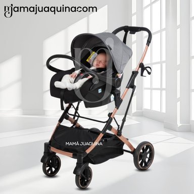 COCHE MOISÉS DE LUJO «CLINT PRIME» CON PORTABEBÉ AZUL - 2