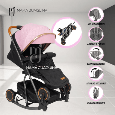 COCHE MALETA MECEDORA «ROCKING PRIME» PREMIUM ROSADO