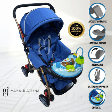 COCHE CUNA DE LUJO  «MAXI SUMMER II»  AZUL OSCURO