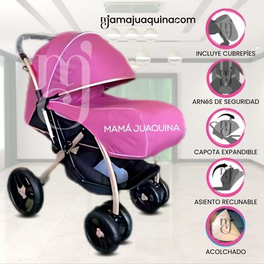 COCHE CUNA PARA BEBÉ «LLANTONE» EDICIÓN LIMITADA ROSA