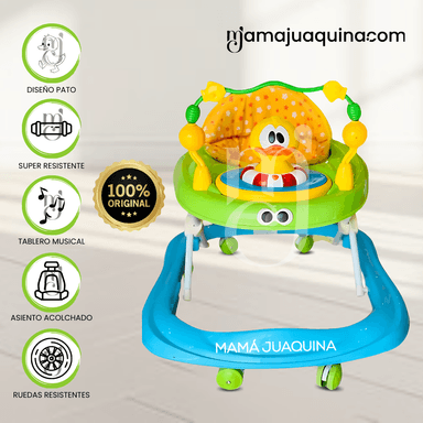 ANDADOR PARA BEBÉS  3 EN 1 «DUCKY LUCKY» CON TABLERO MUSICAL VERDE