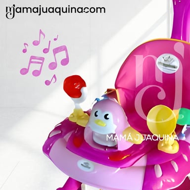 ANDADOR CON TABLERO MUSICAL «HAPPY PENGUIN» FUCSIA - 2