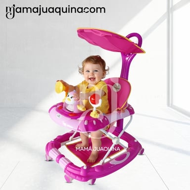ANDADOR CON TABLERO MUSICAL «HAPPY PENGUIN» FUCSIA - 3