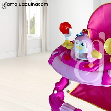 ANDADOR CON TABLERO MUSICAL «HAPPY PENGUIN» FUCSIA - 4
