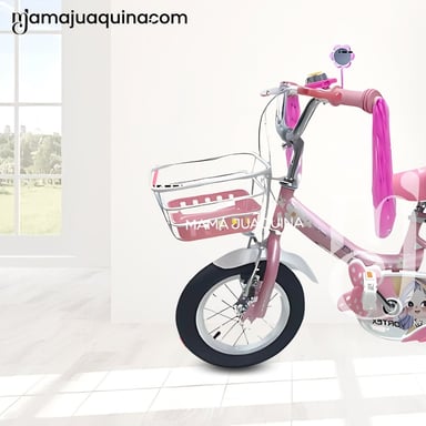 BICICLETA CAMPERA CON CANASTA ARO 12 «CANDY III» ROSADO - 2