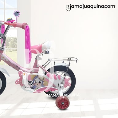 BICICLETA CAMPERA CON CANASTA ARO 12 «CANDY III» ROSADO - 3
