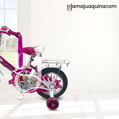 BICICLETA CAMPERA CON CANASTA ARO 12 «CANDY III» FUCSIA - 3