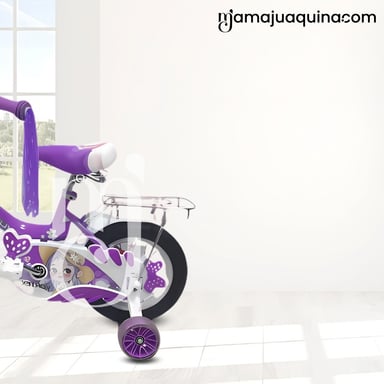 BICICLETA CAMPERA CON CANASTA ARO 12 «CANDY III» MORADO - 3
