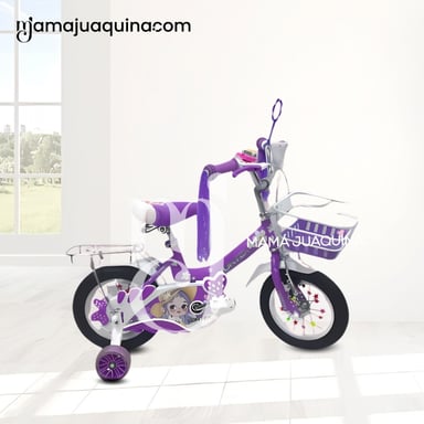 BICICLETA CAMPERA CON CANASTA ARO 12 «CANDY III» MORADO - 4