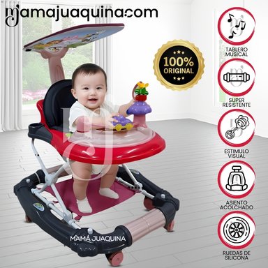 ANDADOR CON TABLERO MUSICAL «FIRST WALK» ROJO