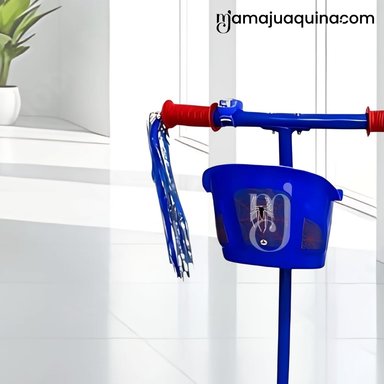 SCOOTER PARA NIÑOS «FUNNY RIDE»CON EQUIPO DE SEGURIDAD AZUL - 2