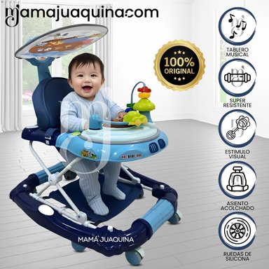 ANDADOR CON TABLERO MUSICAL «FIRST WALK» AZUL