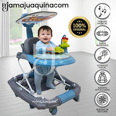 ANDADOR CON TABLERO MUSICAL «FIRST WALK» GRIS