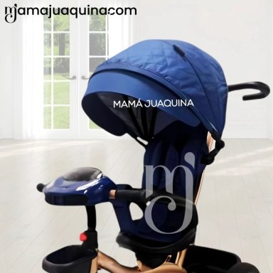 TRICICLO GUIADOR GIRATORIO «GOLDEN SPEED» PREMIUM AZUL - 2
