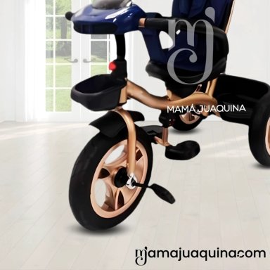 TRICICLO GUIADOR GIRATORIO «GOLDEN SPEED» PREMIUM AZUL - 3