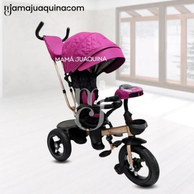 TRICICLO GIRATORIO 3 EN 1 «SMART PREMIUM» USB BLUETOOTH ROSADO OSCURO - 5