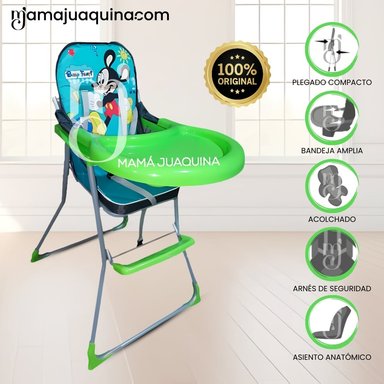 SILLA DE COMER GRADUABLE «MICKEY II» VERDE