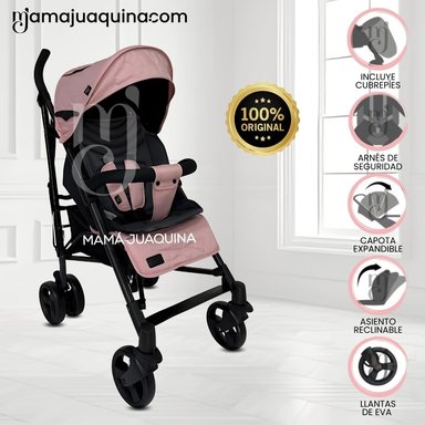 COCHE BASTÓN DE LUJO «AIDEN» ROSA