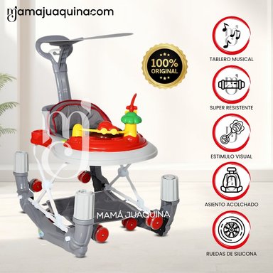 ANDADOR CON TABLERO MUSICAL «WALKIE» ROJO