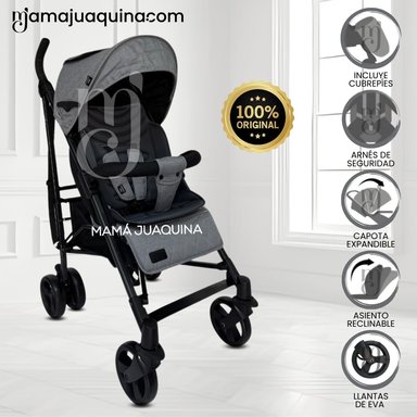 COCHE BASTÓN DE LUJO «AIDEN» GRIS