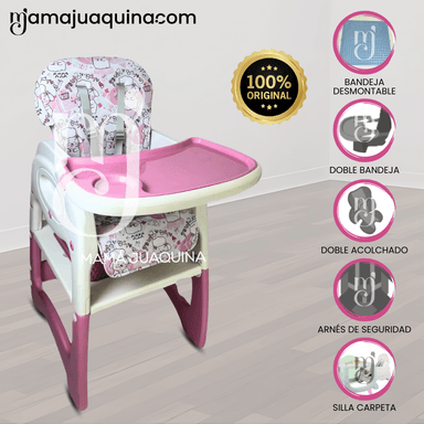 SILLA DE COMER ESCRITORIO 3 EN 1 «CHAIRMAN II» ROSA