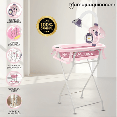 BAÑERA PLEGABLE CON RACK MULTIUSO «SPLASH PRO» PINK
