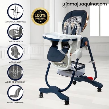 SILLA DE COMER PLEGABLE «GROOMI» EDICIÓN ESPECIAL AZUL