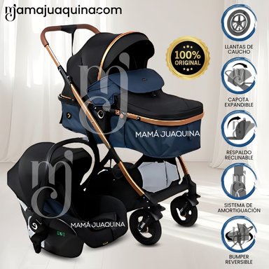 COCHE CUNA «RONDA PRIME» CON PORTA BEBÉ BLUE