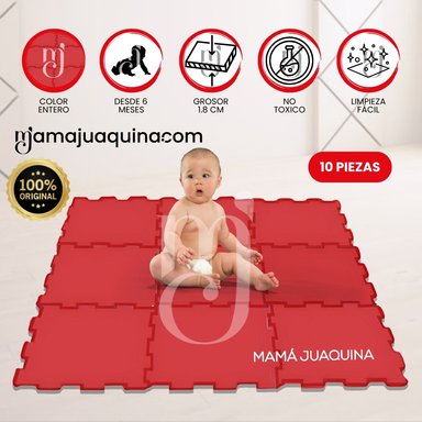 PISO DIDÁCTICO «PLAYGROUND DELUXE» 1.8CM ROJO