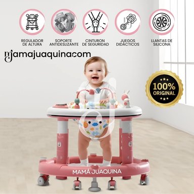 ANDADOR REGULABLE CON BANDEJA DIDÁCTICO «SPACE» PINK