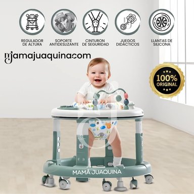 ANDADOR REGULABLE CON BANDEJA DIDÁCTICO «SPACE» GREEN