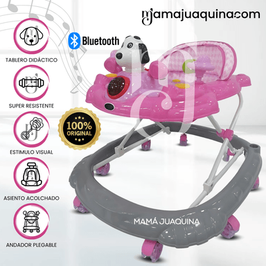 ANDADOR MUSICAL PLEGABLE «SNOOPY MUSIC» BLUETOOTH PINK