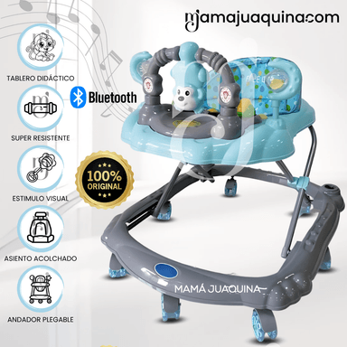 ANDADOR MUSICAL PLEGABLE «CUTE MONKEY» CON BLUETOOTH GRAY