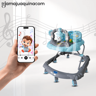 ANDADOR MUSICAL PLEGABLE «CUTE MONKEY» CON BLUETOOTH GRAY - 4
