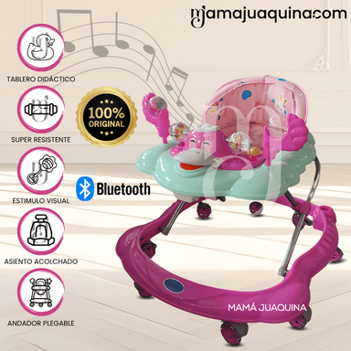 ANDADOR MUSICAL «DUCKY PLUS» CON BLUETOOTH DARK PINK