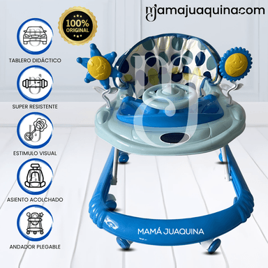 ANDADOR INTERACTIVO PARA BEBÉS «FLOWAY» PEGABLE BLUE