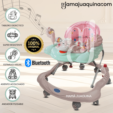 ANDADOR CON TABLERO MUSICAL «DUCKY PLUS» CON BLUETOOTH PINK - 1