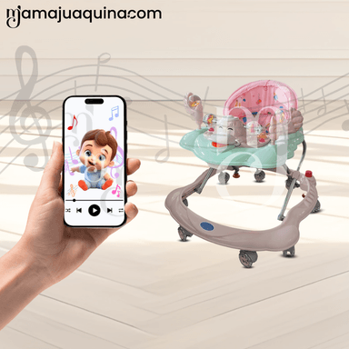 ANDADOR CON TABLERO MUSICAL «DUCKY PLUS» CON BLUETOOTH PINK - 5