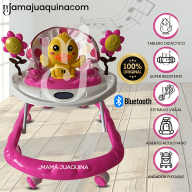 ANDADOR MUSICAL PARA BEBÉS «CHICKIE» CON BLUETOOTH PINK