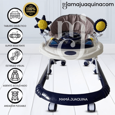 ANDADOR INTERACTIVO PARA BEBÉS «FLOWAY» PEGABLE DARK BLUE