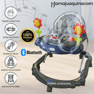 ANDADOR MUSICAL CON BLUETOOTH «HAPPY PENGUIN II» GRAY - 1