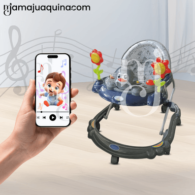 ANDADOR MUSICAL CON BLUETOOTH «HAPPY PENGUIN II» GRAY - 4