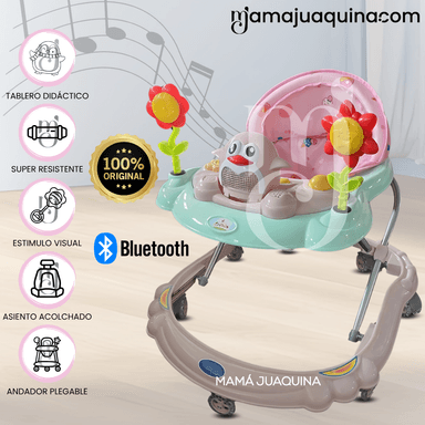 ANDADOR MUSICAL CON BLUETOOTH «HAPPY PENGUIN II» LIGHT PINK