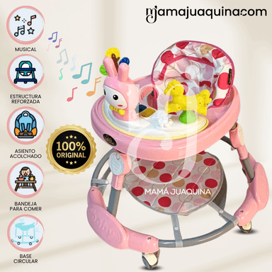 ANDADOR MUSICAL PLEGABLE «BUNNY KAWAII PRO» DE LUJO GREEN