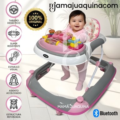 ANDADOR MUSICAL PLEGABLE CON BLUETTOTH «RUDDER» PINK