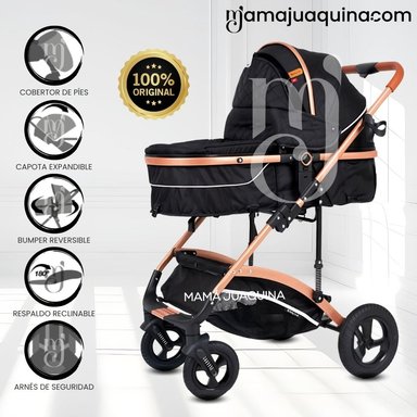 COCHE MOISÉS DE LUJO «MADYN» EDICIÓN LIMITADA BLACK