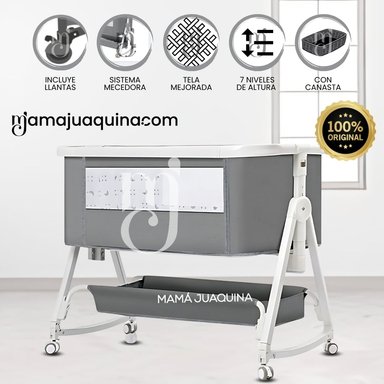 CUNA COLECHO MECEDORA 2 EN 1 «PLATINIUM DUDU» BLACK