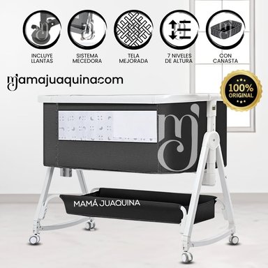 CUNA COLECHO MECEDORA 2 EN 1 «PLATINIUM DUDU» GRAY